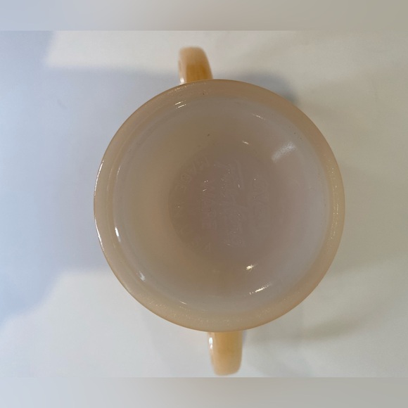 EUC Vtg Fire King Peach Lustreware Iridescent Cream Sugar Pair Laurel Pattern - Picture 8 of 13